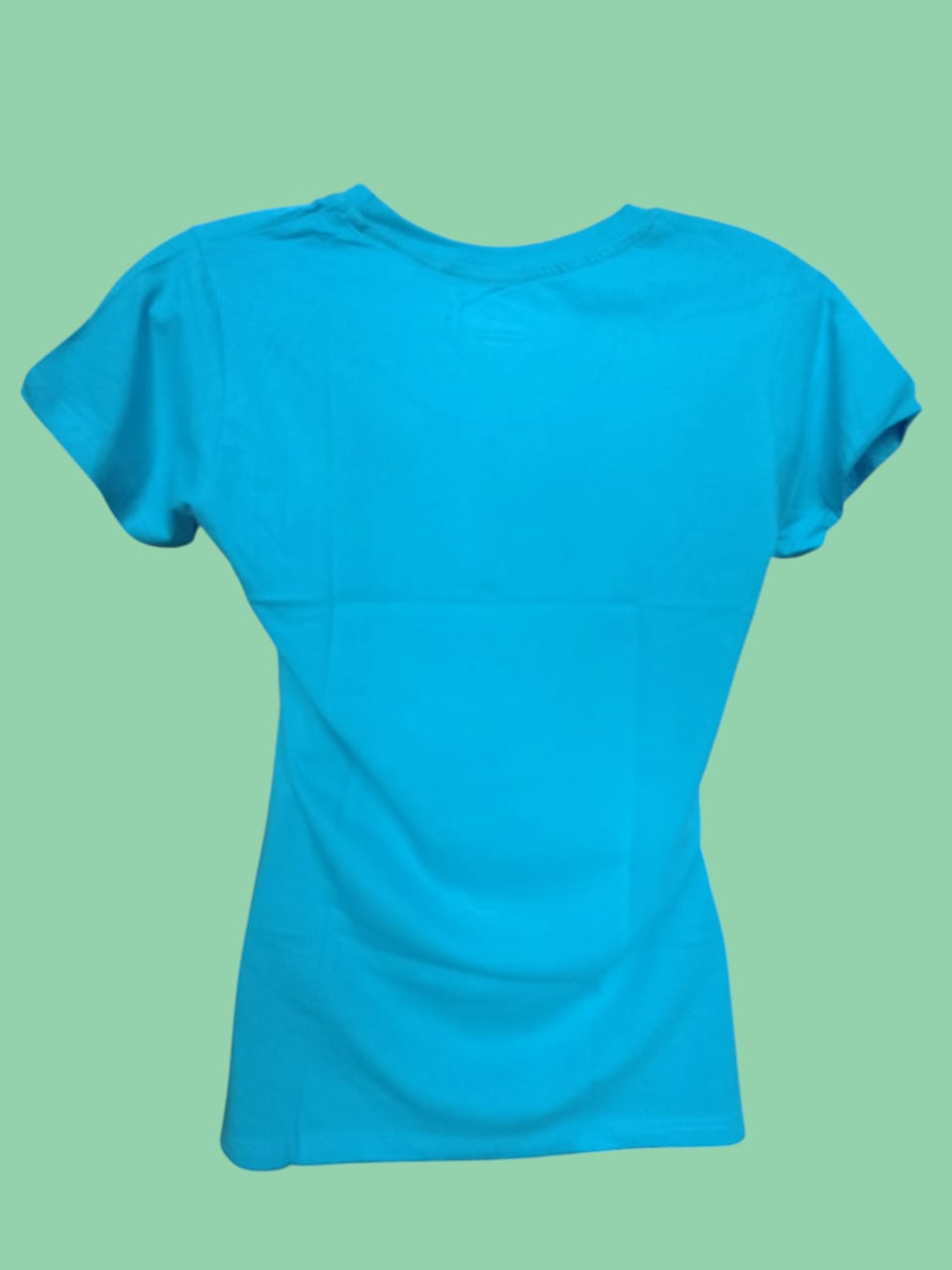 Women's Sky Blue "Be Strong" Printed T-Shirt thumbnail