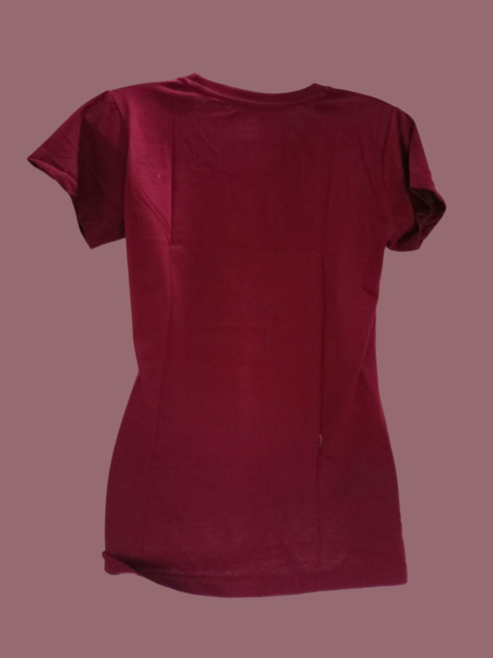 Women's Maroon Abstract Face Art Printed Cotton T-Shirt thumbnail