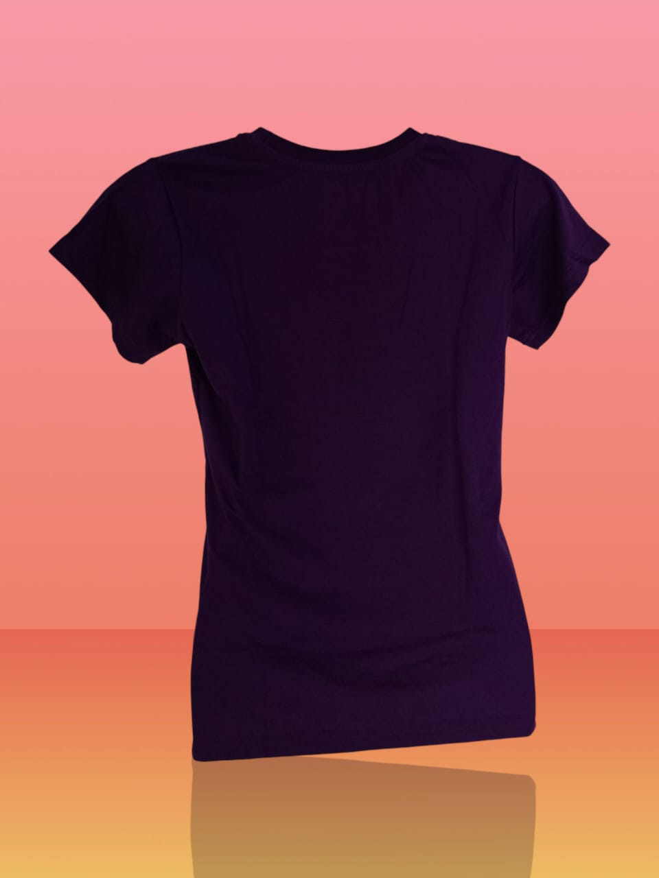 Women's Purple Cotton T-Shirt with Floral & Celestial Print thumbnail
