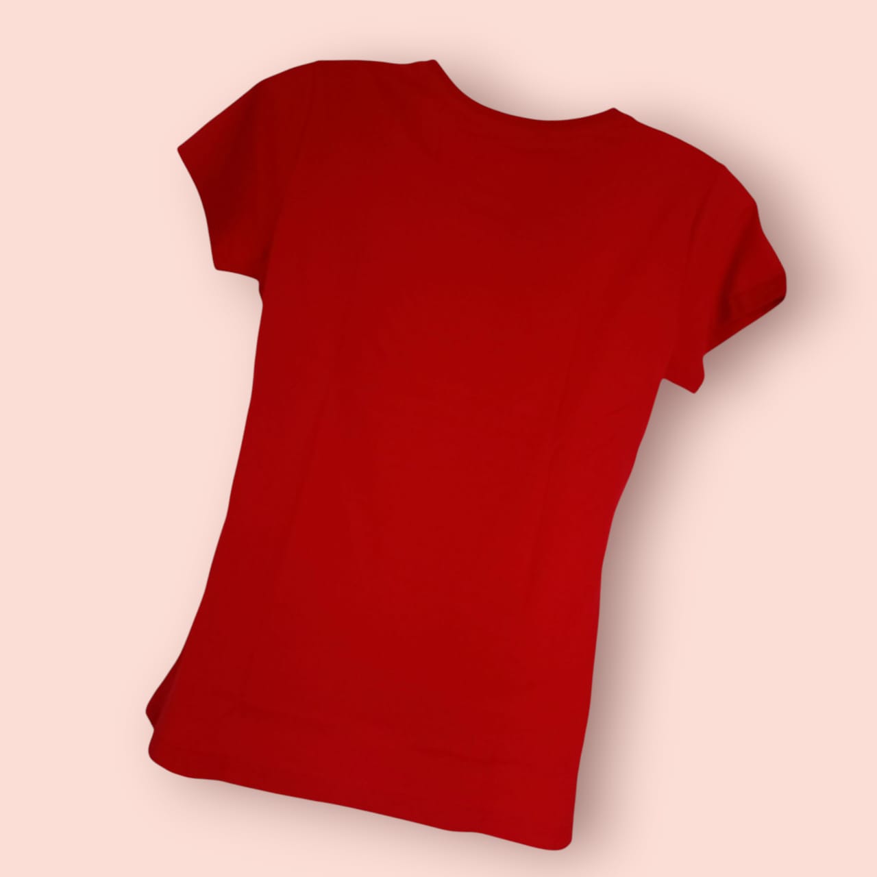 Women's Red Cotton T-Shirt – “Love is the Answer” Heart Print Tee thumbnail